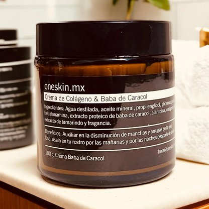 Crema Facial de Colágeno & Baba de caracol